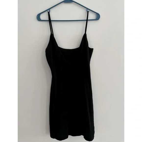 AQUA Crochet Lace Up Mini Dress Black | S - Picture 7 of 8